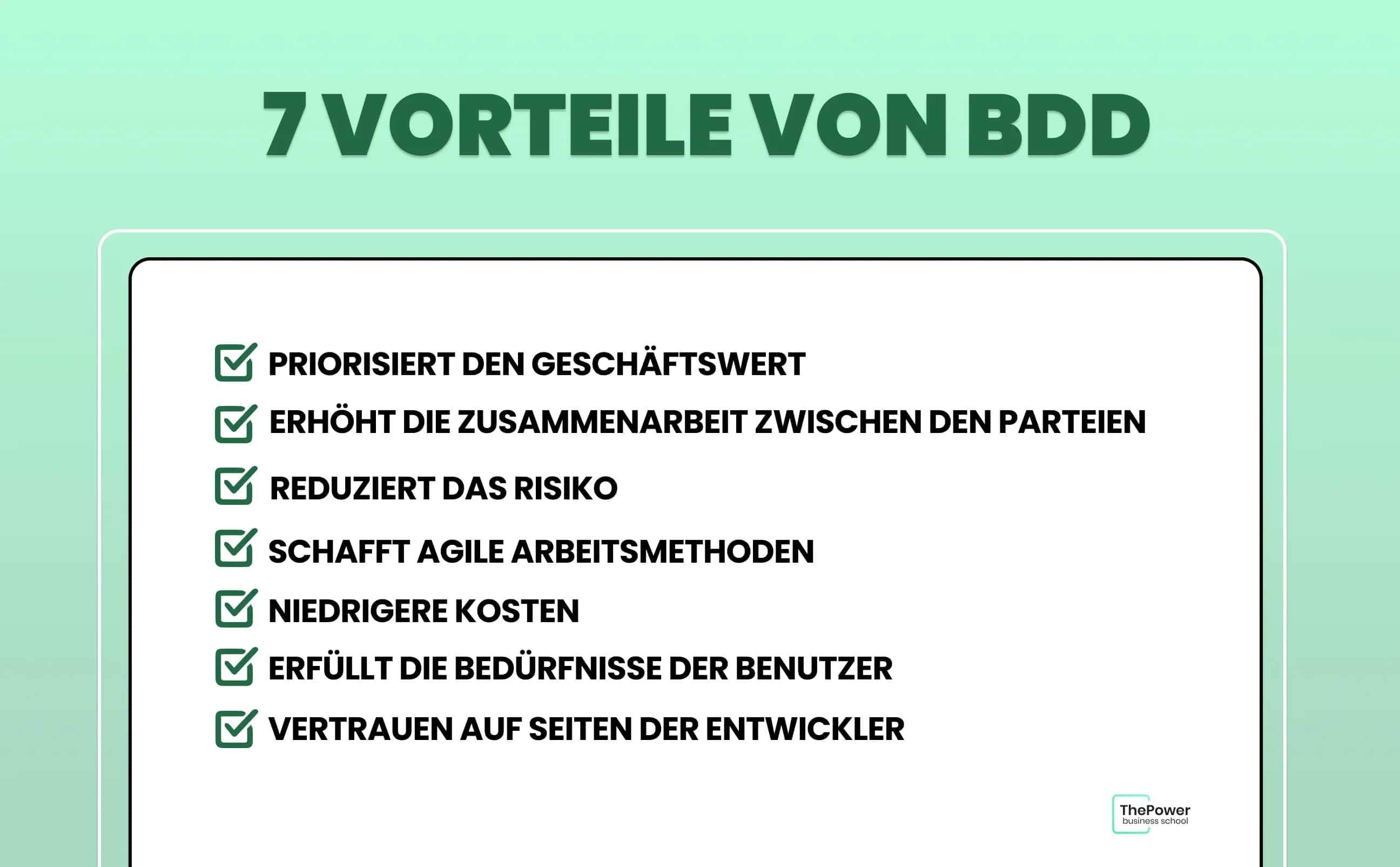 7 vorteile von bdd