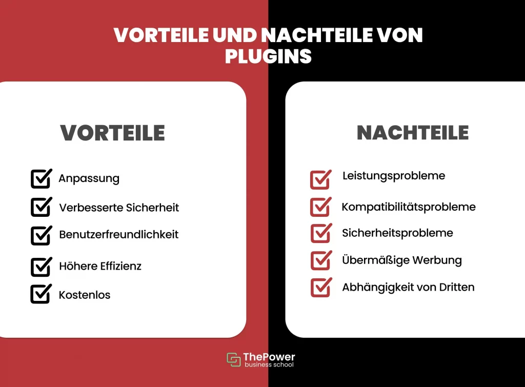 Vorteile und Nachteile von Plugins